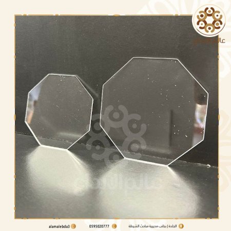 سداسي اكرلك شفاف سادة